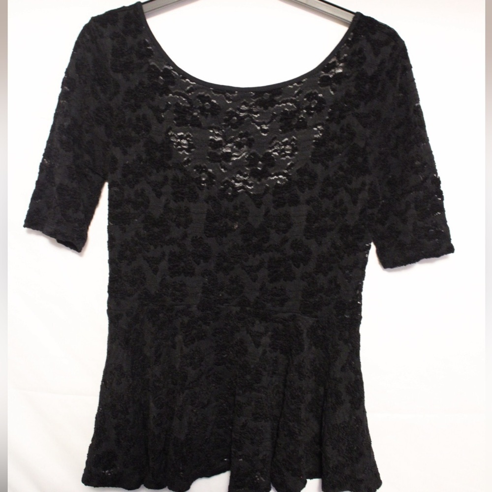 Free People Black Lace Top women’s Size Medium